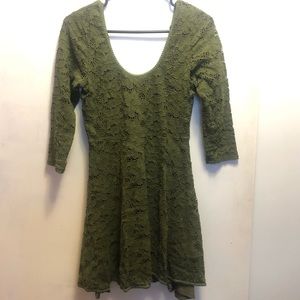 Free People Green Floral Dress